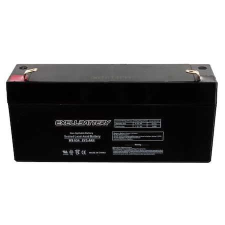 Exell Battery 6, 3.4, AGM Chemistry EB634